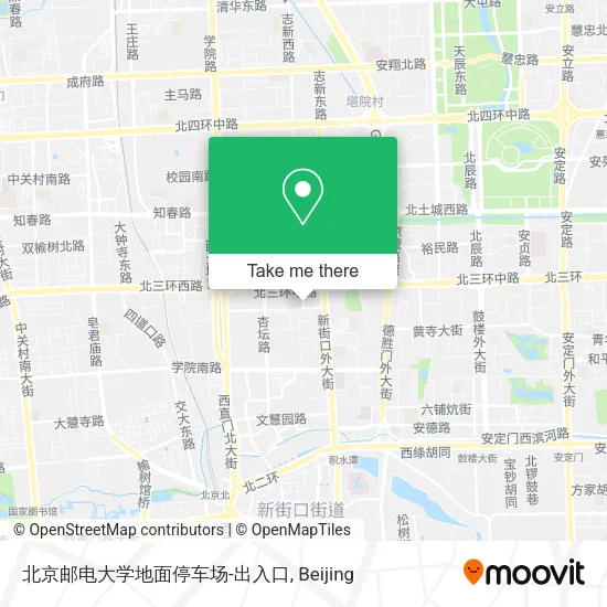 北京邮电大学地面停车场-出入口 map