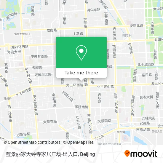 蓝景丽家大钟寺家居广场-出入口 map