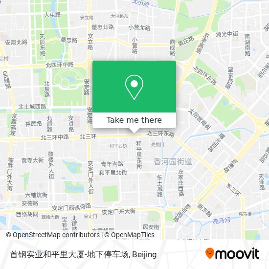 首钢实业和平里大厦-地下停车场 map