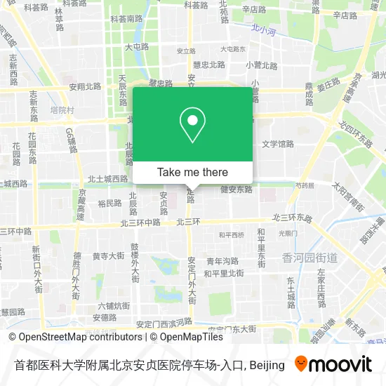 首都医科大学附属北京安贞医院停车场-入口 map