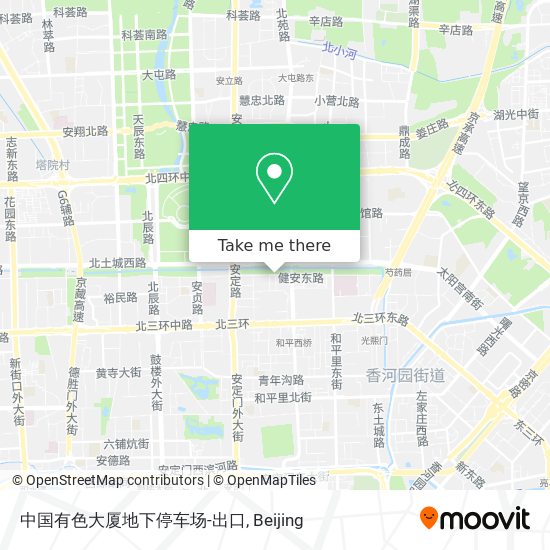 中国有色大厦地下停车场-出口 map
