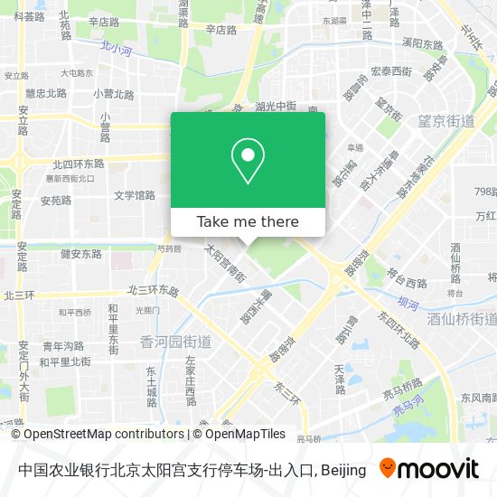 中国农业银行北京太阳宫支行停车场-出入口 map