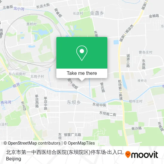 北京市第一中西医结合医院(东坝院区)停车场-出入口 map