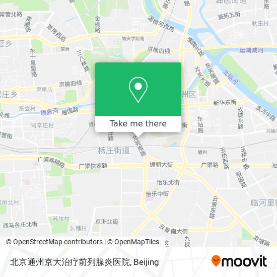 北京通州京大治疗前列腺炎医院 map
