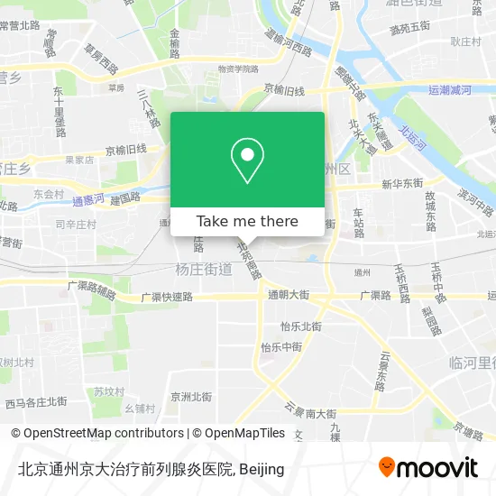 北京通州京大治疗前列腺炎医院 map