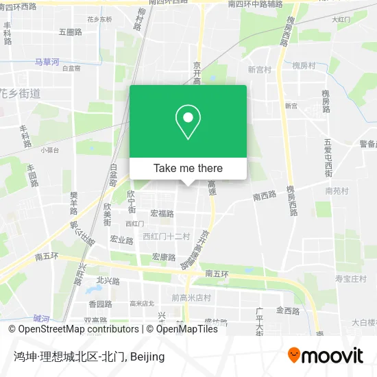 鸿坤·理想城北区-北门 map