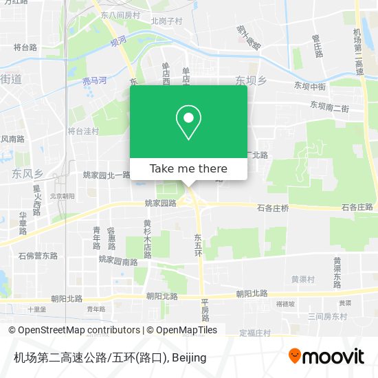 机场第二高速公路/五环(路口) map