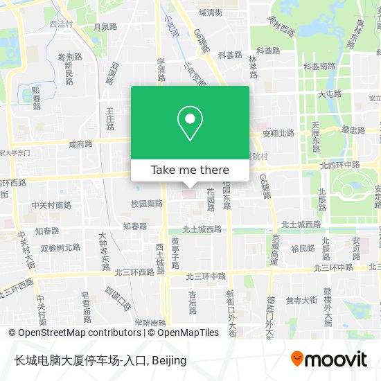 长城电脑大厦停车场-入口 map