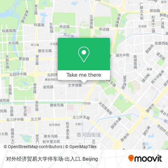 对外经济贸易大学停车场-出入口 map