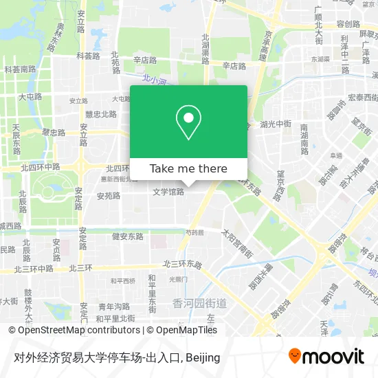 对外经济贸易大学停车场-出入口 map