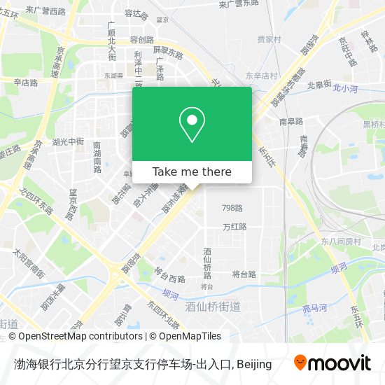 渤海银行北京分行望京支行停车场-出入口 map