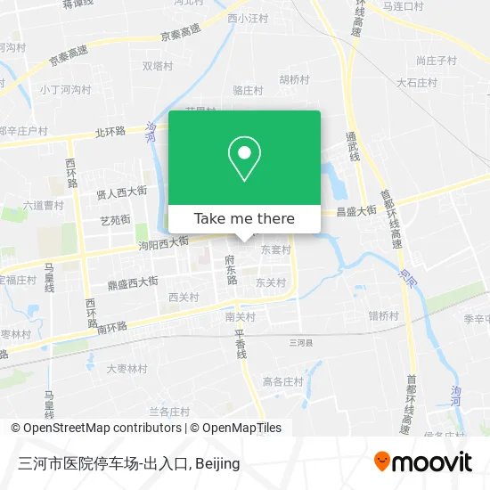 三河市医院停车场-出入口 map
