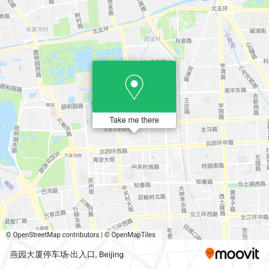 燕园大厦停车场-出入口 map