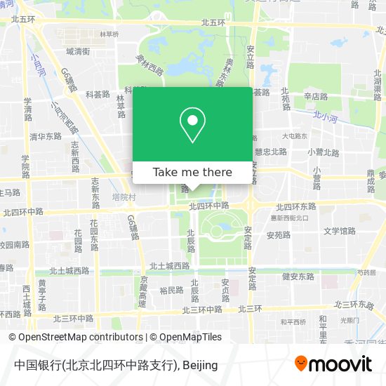 中国银行(北京北四环中路支行) map