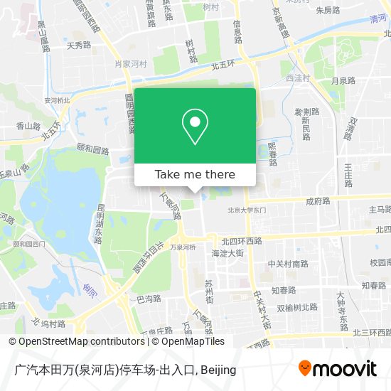 广汽本田万(泉河店)停车场-出入口 map