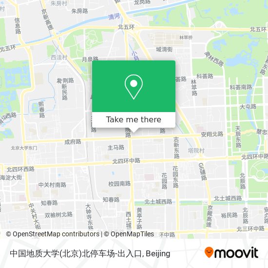 中国地质大学(北京)北停车场-出入口 map