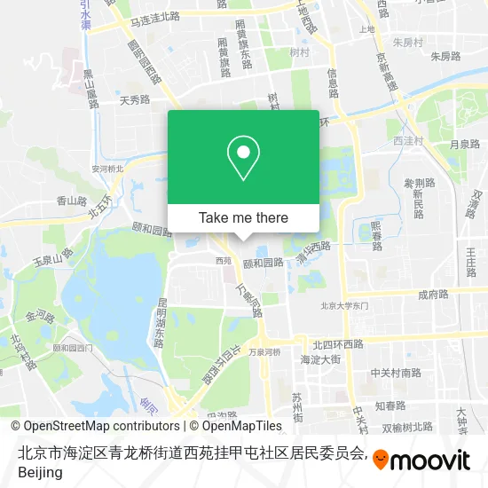 北京市海淀区青龙桥街道西苑挂甲屯社区居民委员会 map
