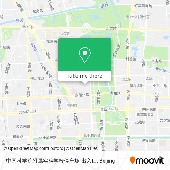 中国科学院附属实验学校停车场-出入口 map