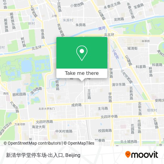 新清华学堂停车场-出入口 map