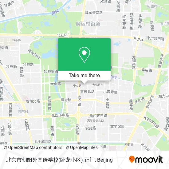 北京市朝阳外国语学校(卧龙小区)-正门 map