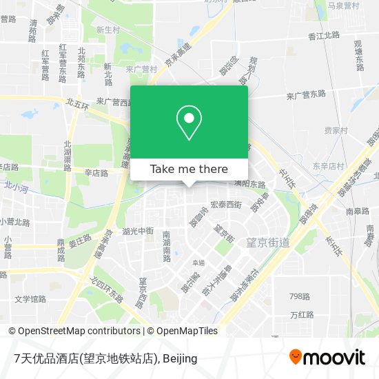 7天优品酒店(望京地铁站店) map