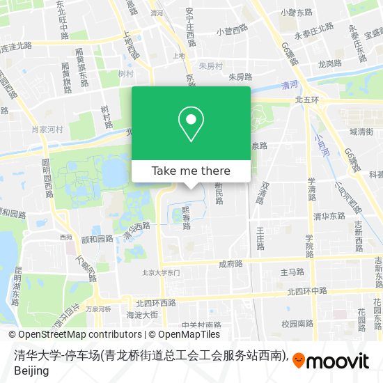 清华大学-停车场(青龙桥街道总工会工会服务站西南) map
