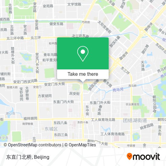 东直门北桥 map