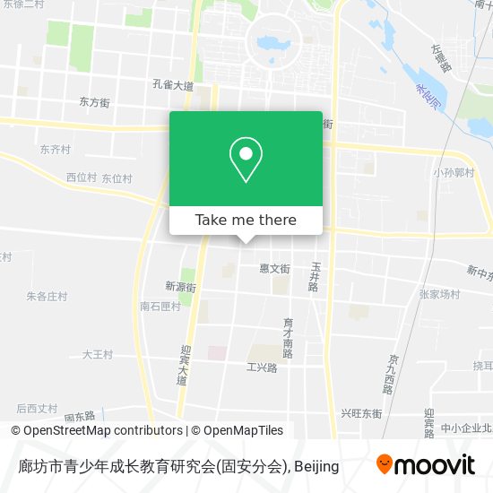 廊坊市青少年成长教育研究会(固安分会) map