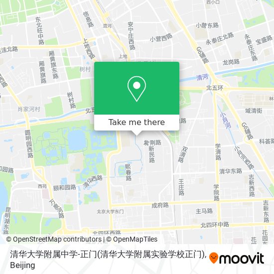 清华大学附属中学-正门(清华大学附属实验学校正门) map