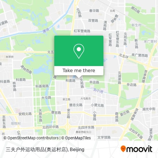 三夫户外运动用品(奥运村店) map