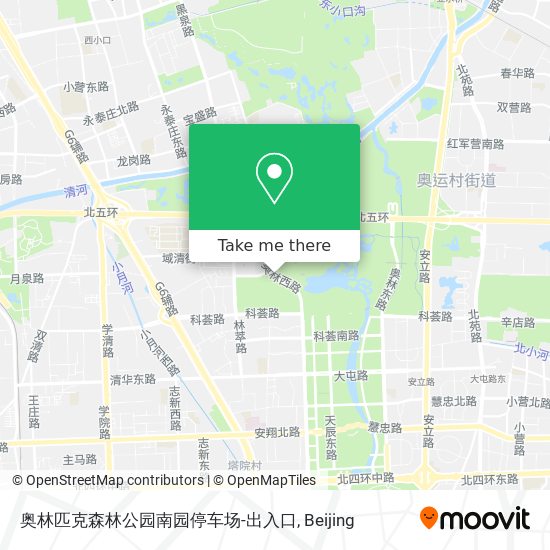 奥林匹克森林公园南园停车场-出入口 map