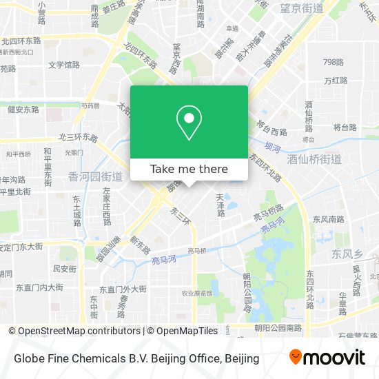 Globe Fine Chemicals B.V. Beijing Office map