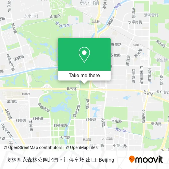 奥林匹克森林公园北园南门停车场-出口 map