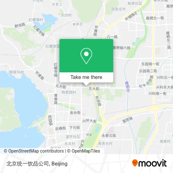 北京统一饮品公司 map