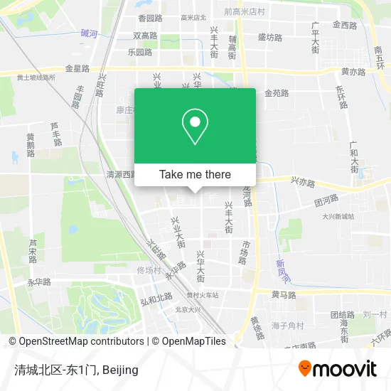清城北区-东1门 map