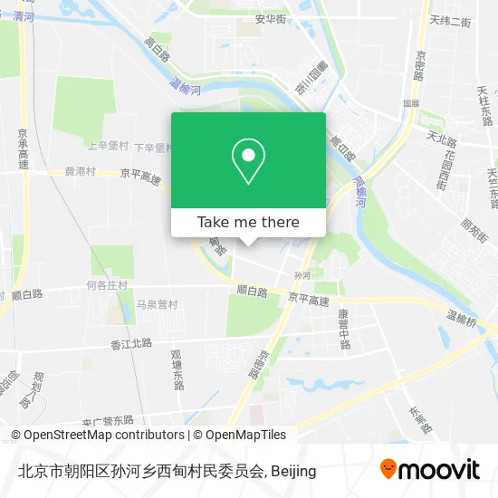 北京市朝阳区孙河乡西甸村民委员会 map