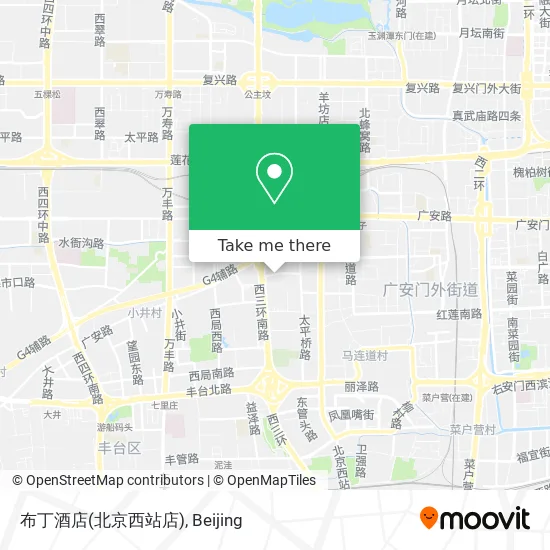布丁酒店(北京西站店) map