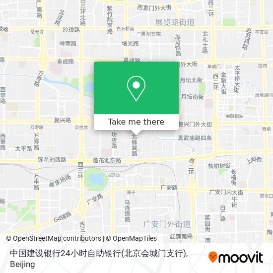 中国建设银行24小时自助银行(北京会城门支行) map