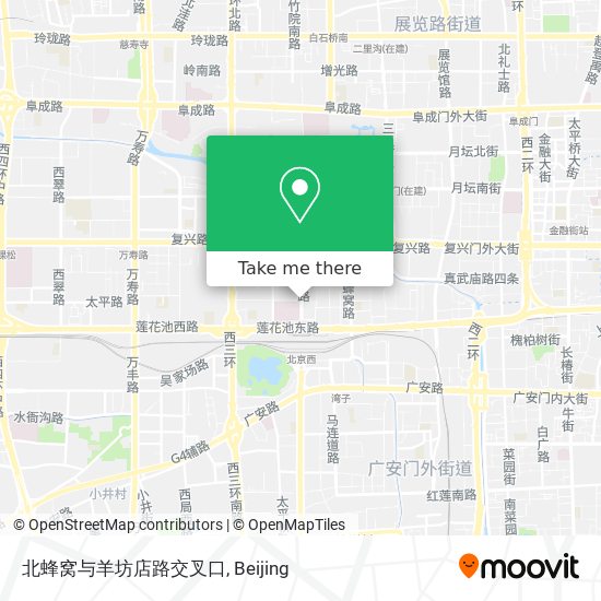 北蜂窝与羊坊店路交叉口 map