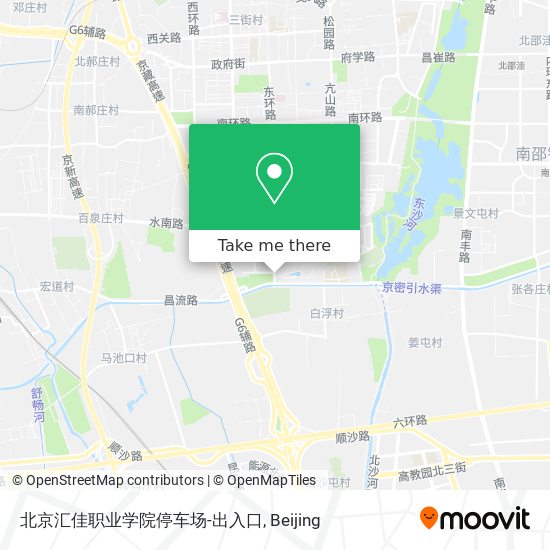 北京汇佳职业学院停车场-出入口 map