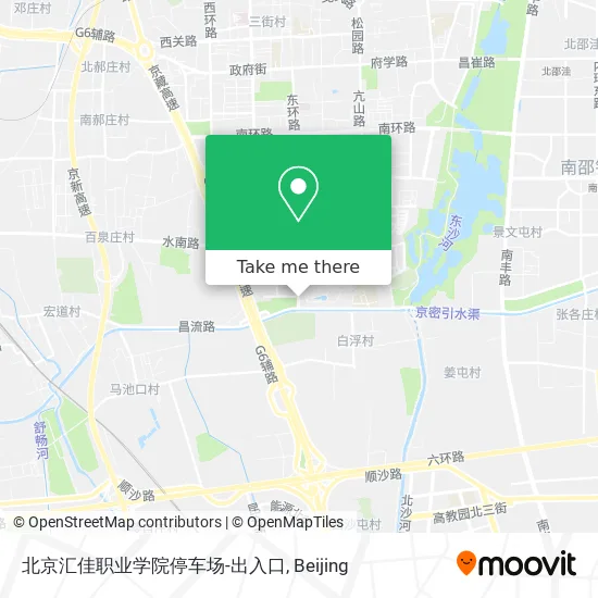 北京汇佳职业学院停车场-出入口 map