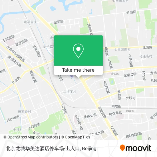 北京龙城华美达酒店停车场-出入口 map