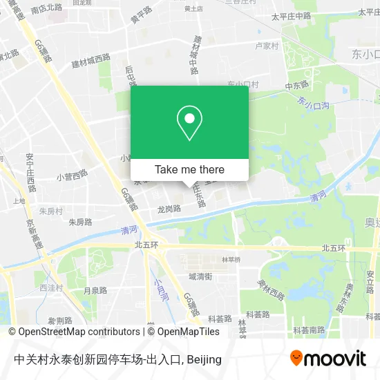 中关村永泰创新园停车场-出入口 map