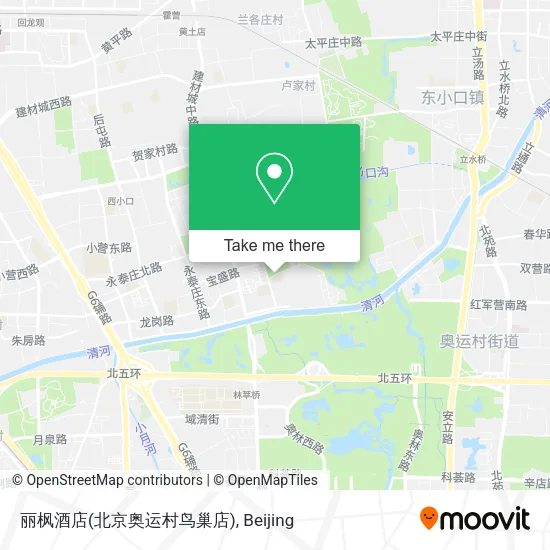 丽枫酒店(北京奥运村鸟巢店) map
