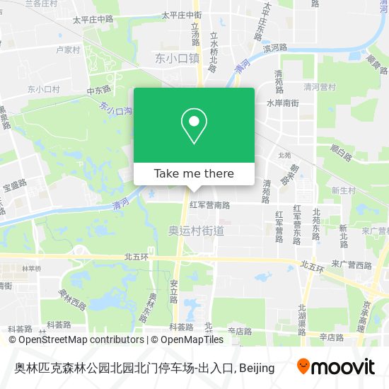 奥林匹克森林公园北园北门停车场-出入口 map