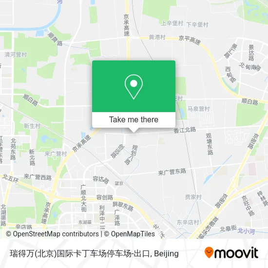 瑞得万(北京)国际卡丁车场停车场-出口 map