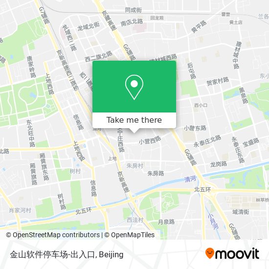 金山软件停车场-出入口 map