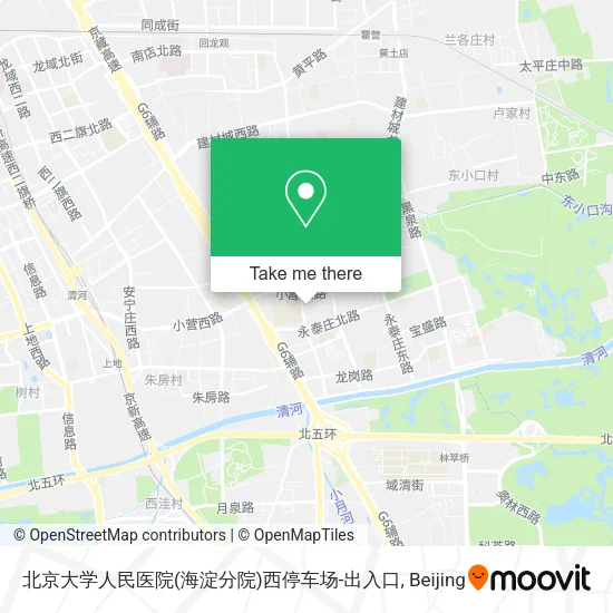 北京大学人民医院(海淀分院)西停车场-出入口 map