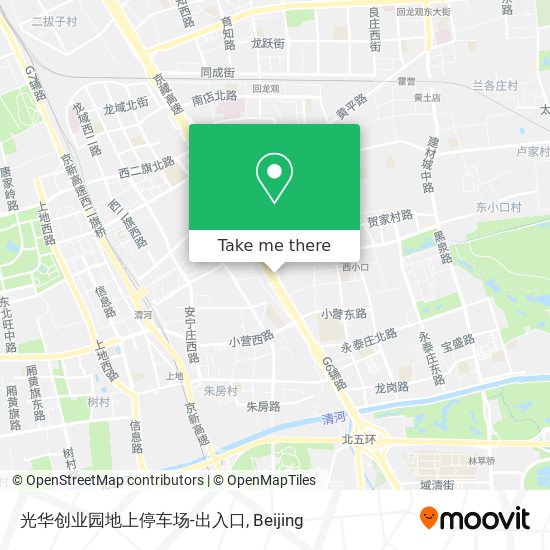 光华创业园地上停车场-出入口 map
