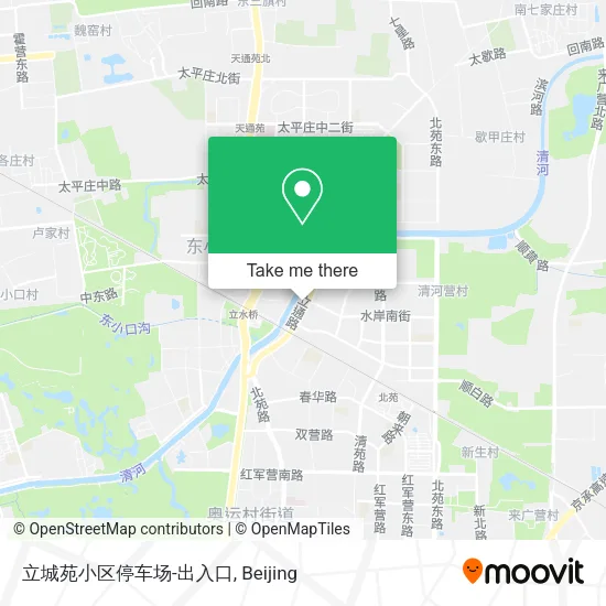 立城苑小区停车场-出入口 map